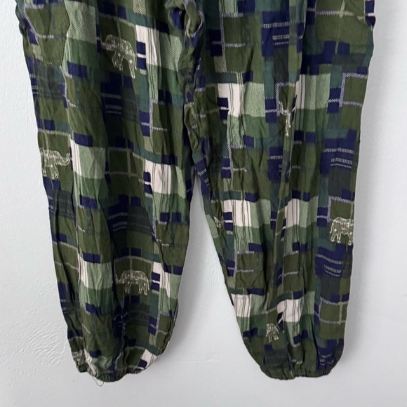 The Elephant Pants green and blue boho harem style pant Size XL - Picture 3 of 7